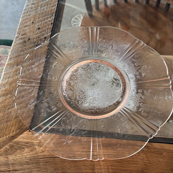 MacBeth-Evans American Sweetheart Pink Salver/Platter 12" diameter - Picture 2 of 5